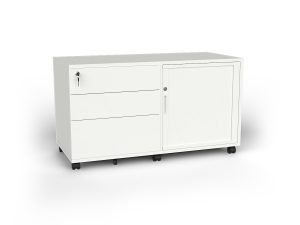 Network Mobile Tambour Drawer Caddy Unit Steel Right Hand