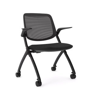 Logic Training Chair Black with Arms Xchange Design Australia