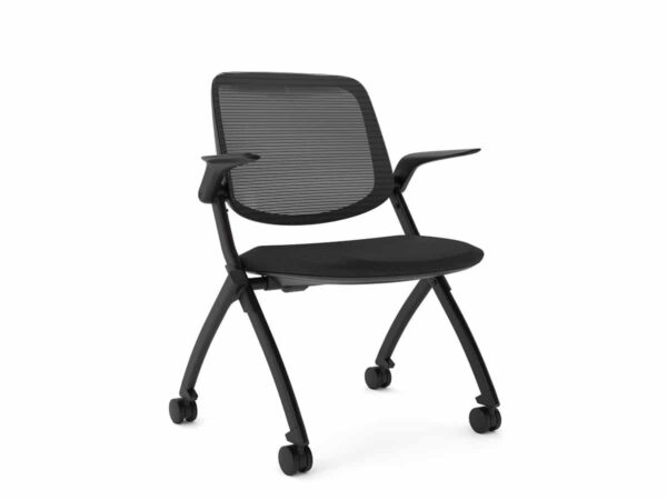 Logic Training Chair Black With Arms Xchange Design Australia