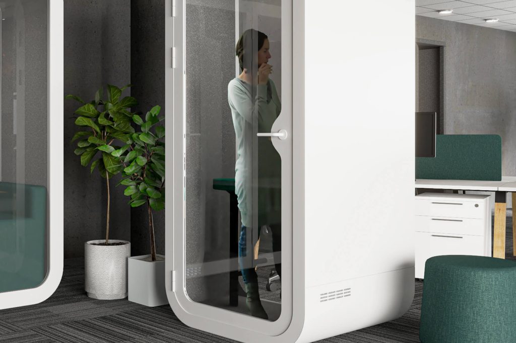 Silopod Acoustic Office Phone Booth Single User White