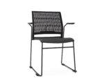 Stax Stacking Black Chair with Arms Xchange Design Australia