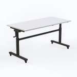 Axis Height Adjustable Flip Table white Top
