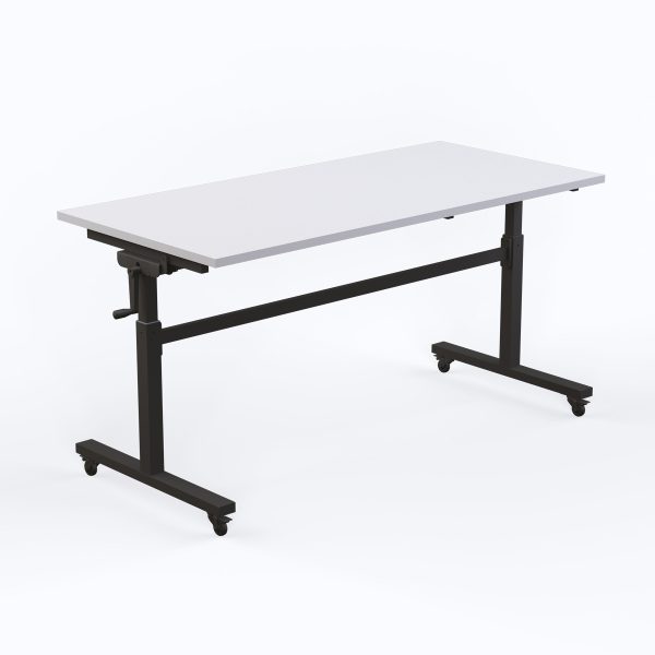 Axis Height Adjustable Flip Table white Top