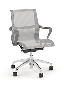 Scroll Grey Mesh Alloy Base