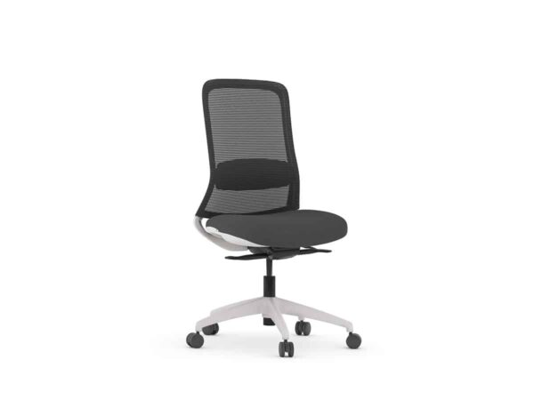 Float Office Task Chair -White Frame - No Arms - Xchange Design